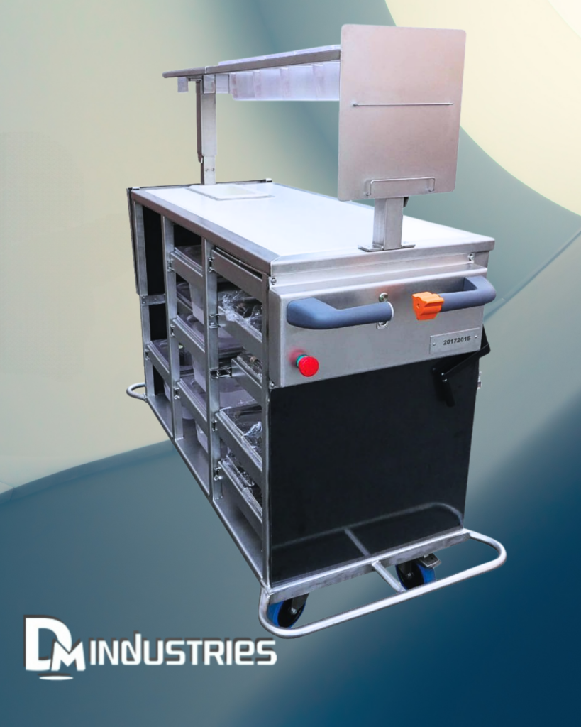 chariot motorisé inox sur mesure