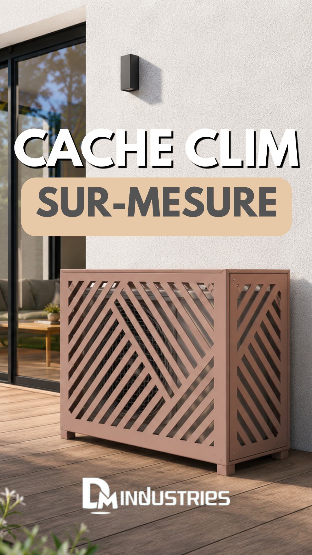 cache climatisation sur mesure posé