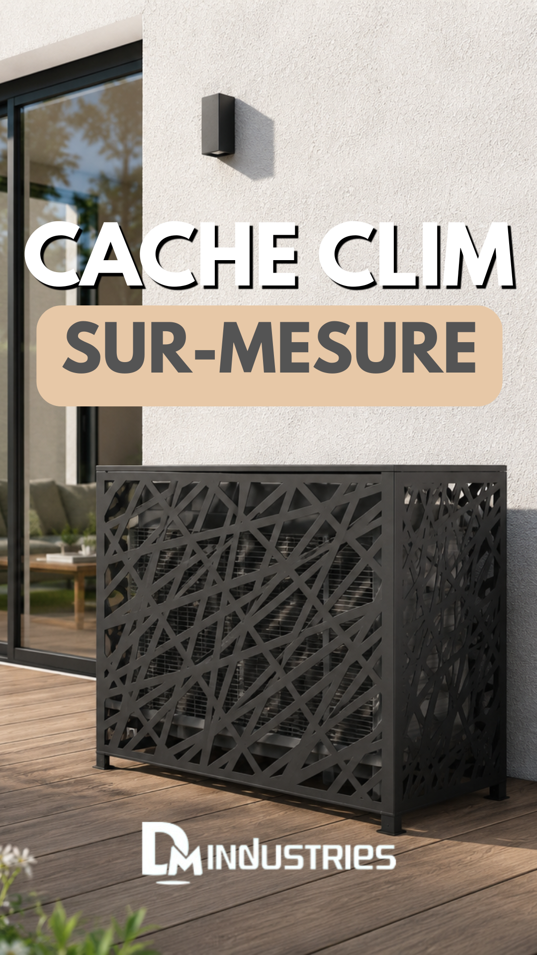 Cache climatisation sur mesure démonté